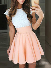A-Line/Princess Jewel Short/Mini Chiffon Homecoming Dresses